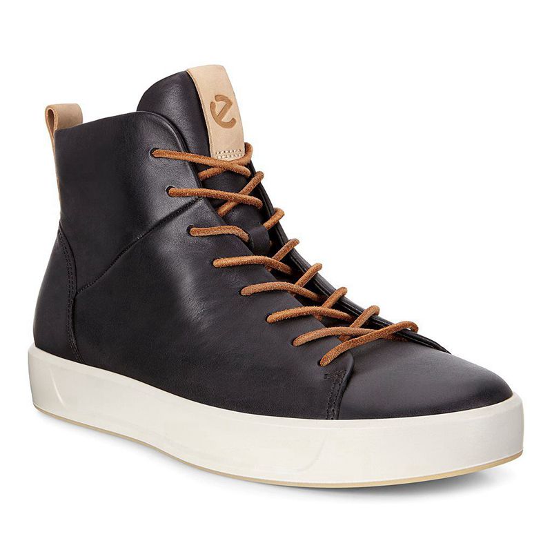 Men Boots Ecco Soft 8 Lx - Sneaker Boots Black - India OSVITZ934